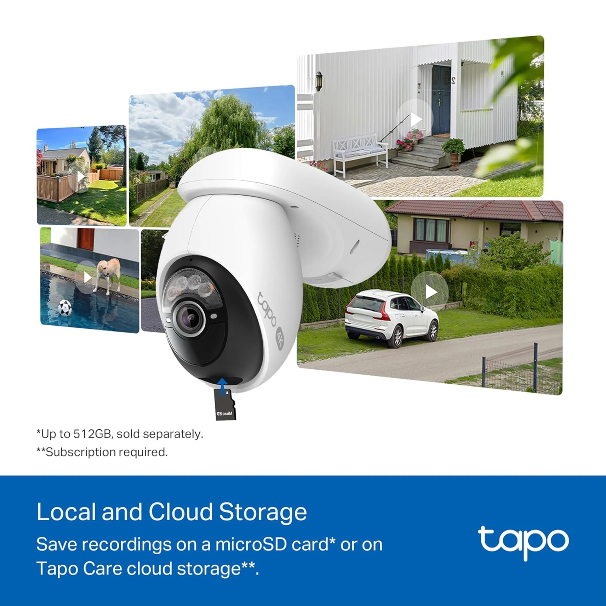 VistaCam 360 4K outdoor security camera with solar panel - product image 9