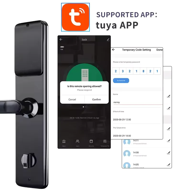 Z13 Smart Door Lock - Black