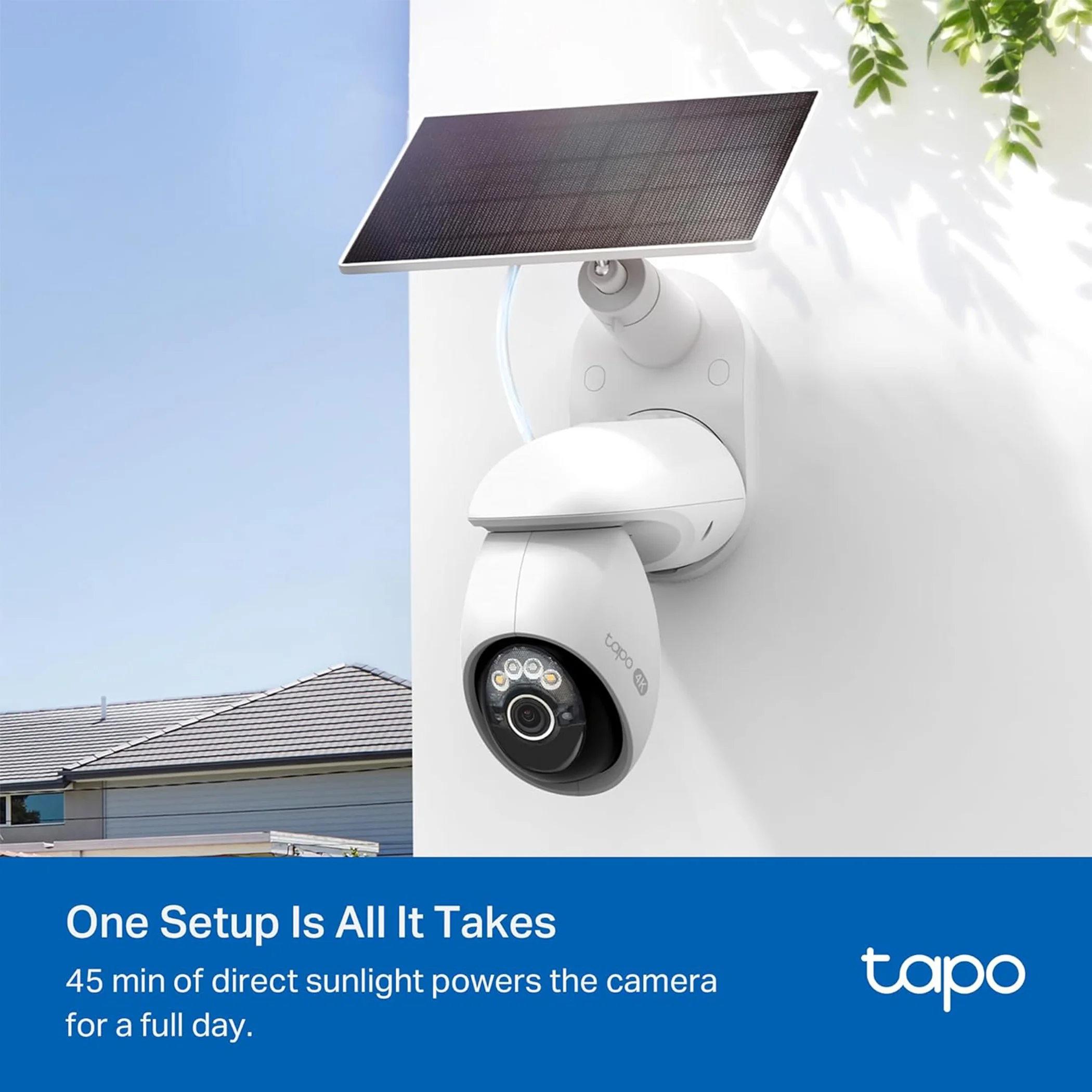 VistaCam 360 4K outdoor security camera with solar panel - product image 6