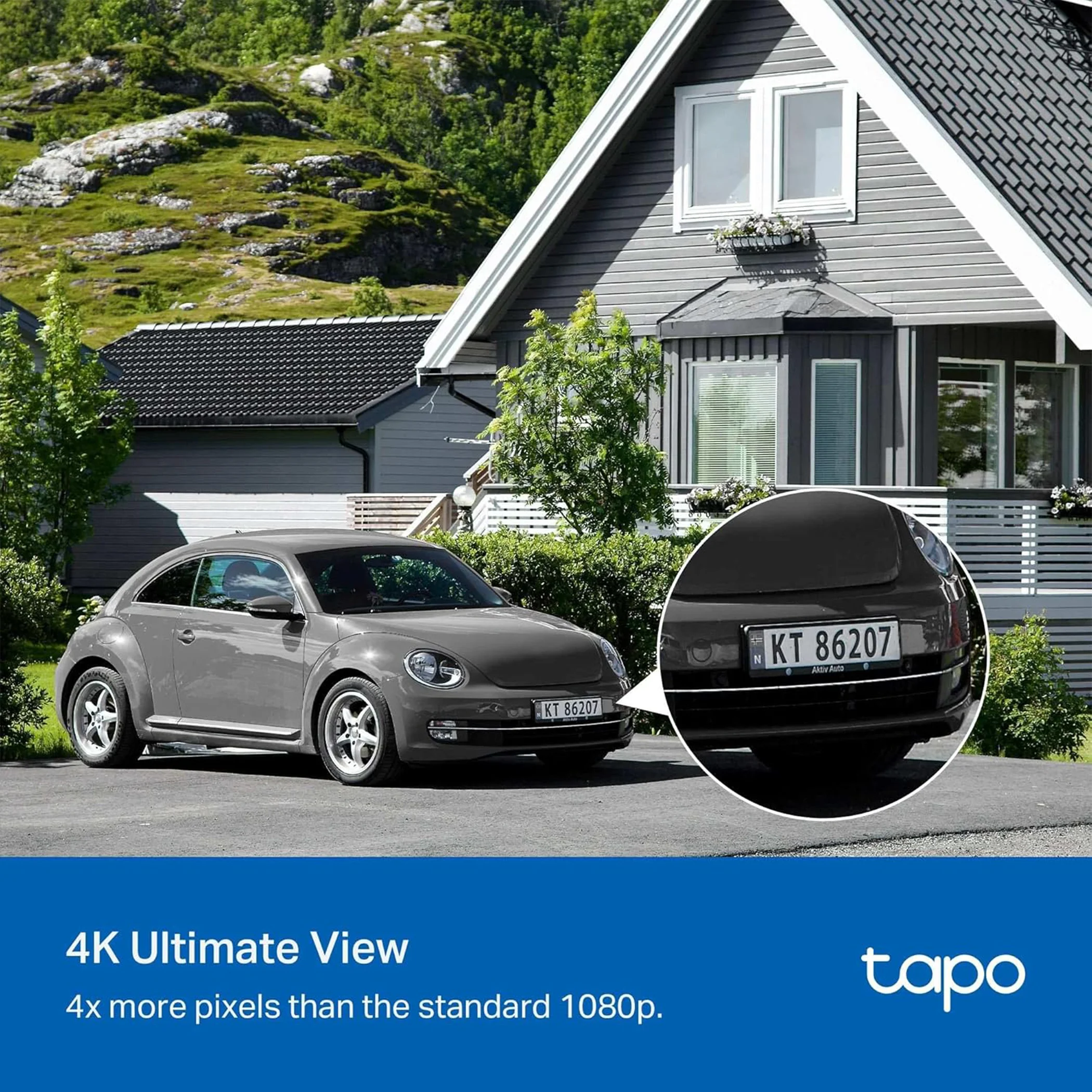 VistaCam 360 4K outdoor security camera with solar panel - product image 4