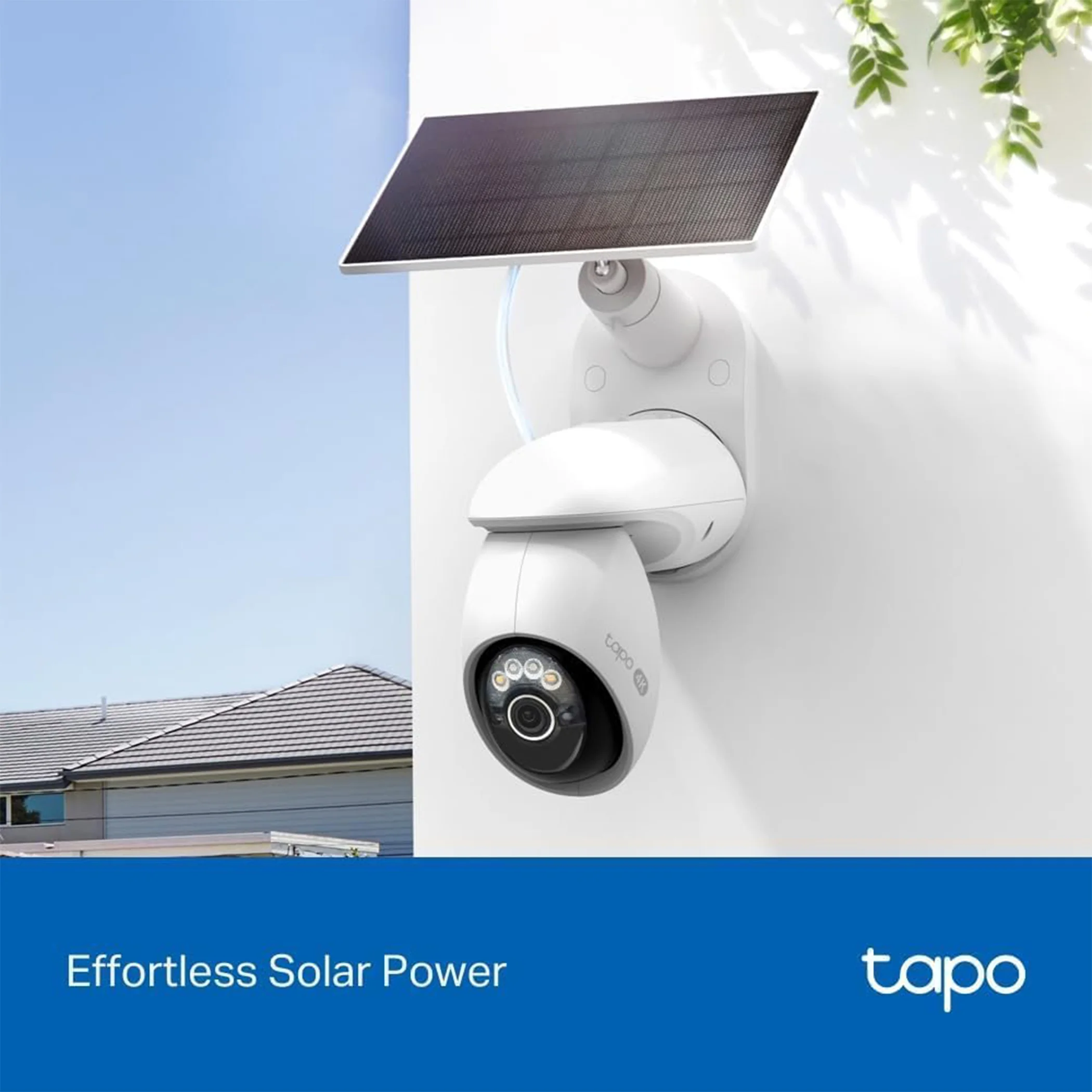 VistaCam 360 4K outdoor security camera with solar panel - product image 3