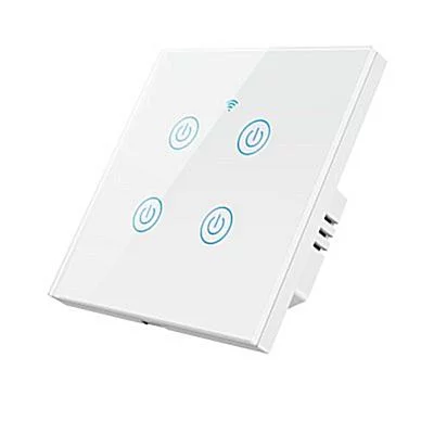 Tuya 4-Gang Smart Switch - No Neutral - White