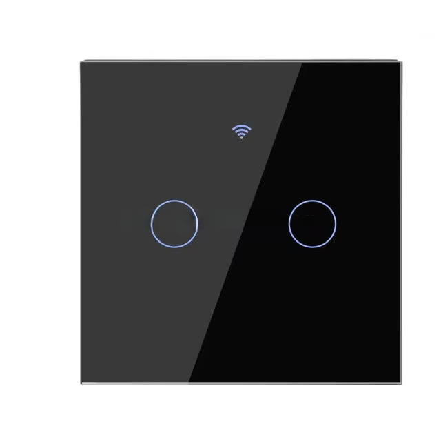 Tuya 2-Gang Smart Switch - No Neutral - Black