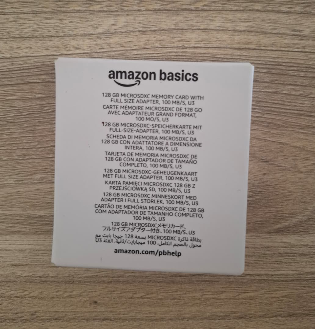 Amazon Basics 128GB microSDXC Memory Card