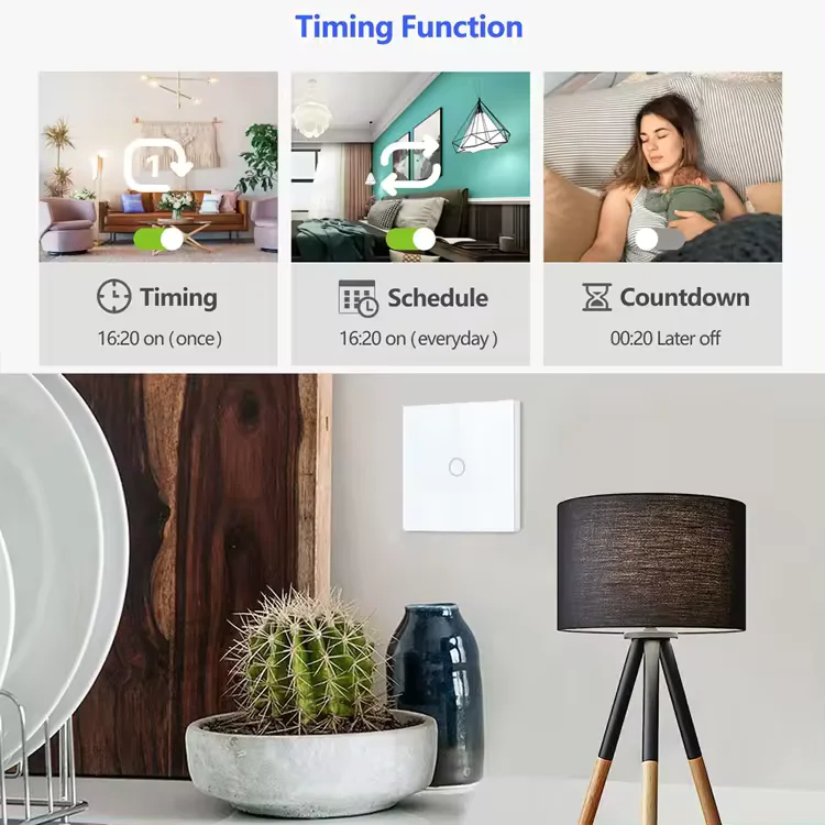 Tuya 1-Gang Smart Switch - No Neutral - White