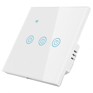 Tuya 3-Gang Smart Switch - No Neutral - White