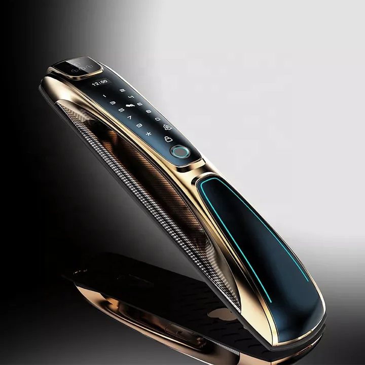 D28 Face Recognition Smart Door Lock - Gold