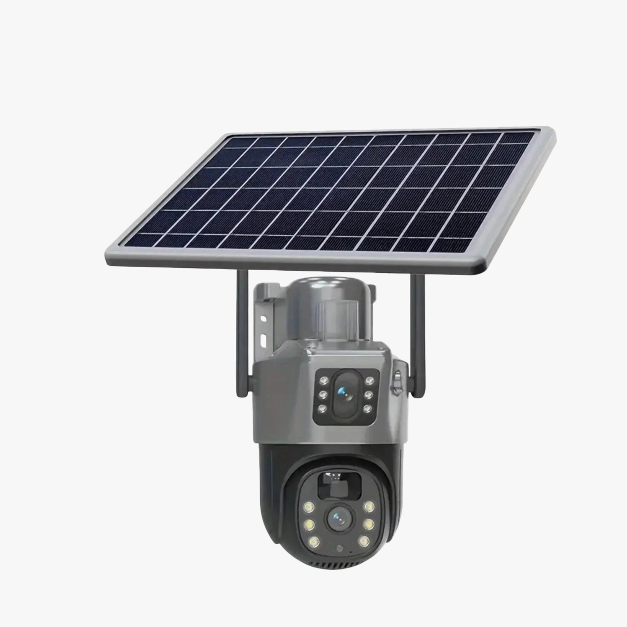 4G Sim Solar Powered Outdoor Security Camera | Dual Lens CCTV Dome | O-Kam App Support