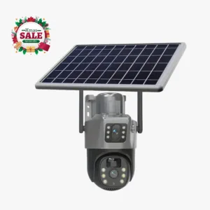 4G Sim Solar Powered Outdoor Security Camera Dual Lens CCTV Dome O Kam App Support 1