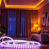 LED strip lights price comparison in Ghana showing various color options and installations